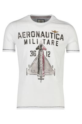 Aeronautica Militare T-shirt Aeronautica Militare wit printje ronde hal