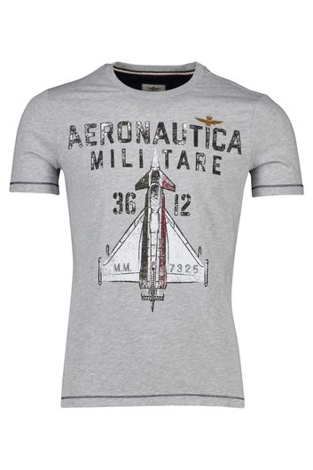 Grijs t-shirt Aeronautica Militare print