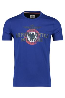 Aeronautica Militare Blauw t-shirt Aeronautica Militare opdruk