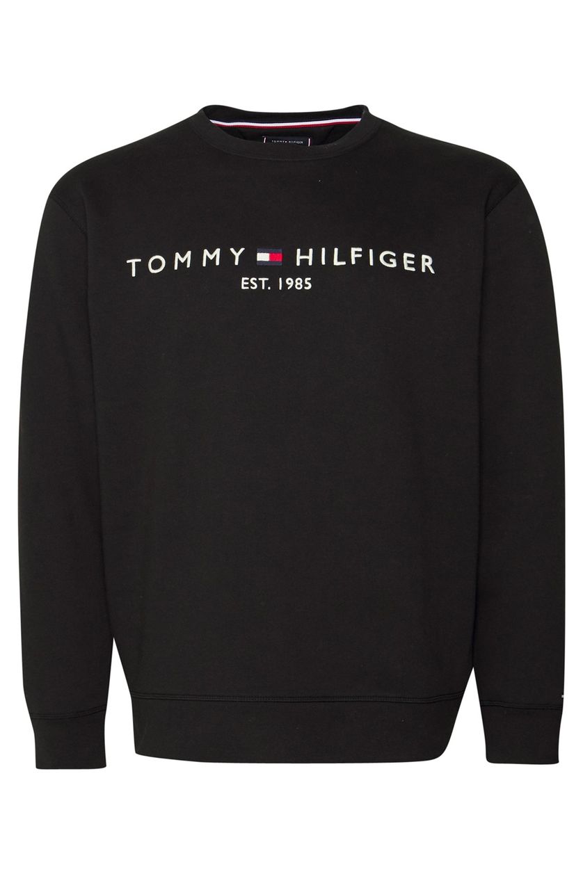 Tommy Hilfiger Big & Tall trui zwart met logo