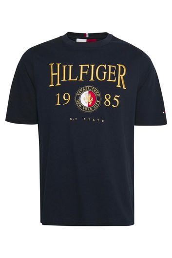Tommy Hilfiger Big & Tall t-shirt navy opdruk goud