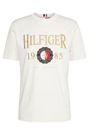 lokaal Competitief Comorama Tommy Hilfiger T-shirt Big & Tall gouden opdruk wit | Schulte Herenmode