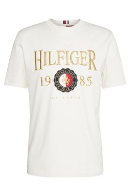 Tommy Hilfiger Tommy Hilfiger T-shirt Big & Tall gouden opdruk wit