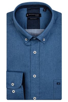 Giordano Giordano overhemd Regular Fit blauw