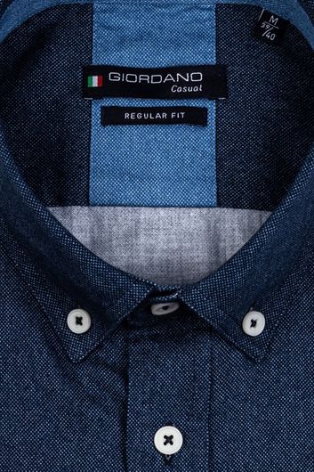 Regular Fit overhemd Giordano donkerblauw