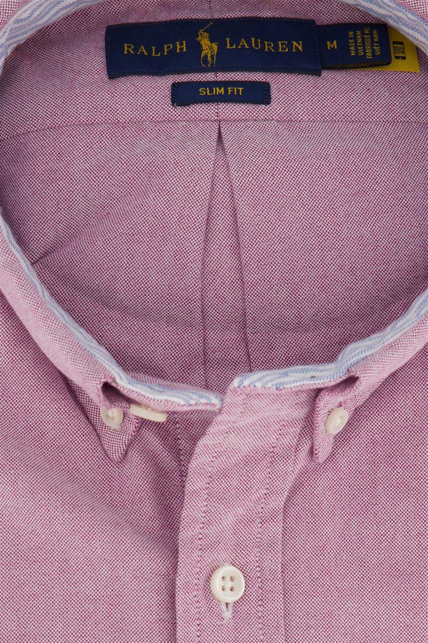 Ralph Lauren overhemd Slim Fit gemeleerd roze