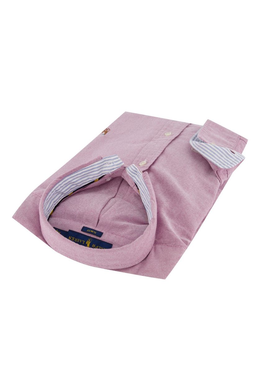 Ralph Lauren overhemd Slim Fit gemeleerd roze