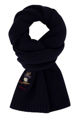 Polo Ralph Lauren Navy shawl Ralph Lauren wol met embleem