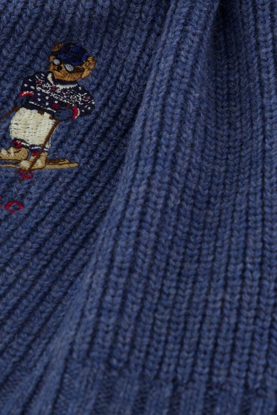 Ralph Lauren wollen sjaal blauw