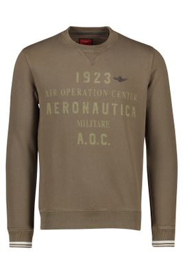 Aeronautica Militare Bruine sweater Aeronautica Militare met opdruk