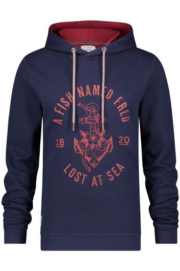 A Fish Named Fred hoodie trui navy