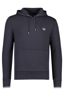 Fred Perry Fred Perry sweater met capuchon donkerblauw