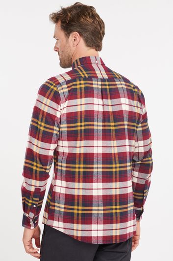 Barbour casual overhemd normale fit rood geruit flanel