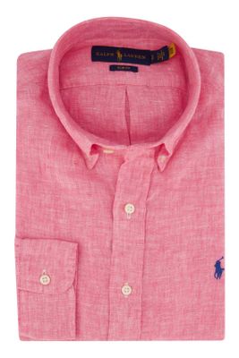 Polo Ralph Lauren Linnen overhemd Ralph Lauren roze Slim Fit