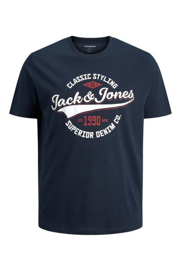 Jack & Jones t-shirt Plus Size donkerblauw