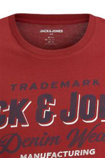 Jack & Jones t-shirt Plus Size rood met opdruk