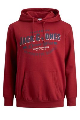 Jack & Jones Jack & Jones hoodie Plus Size rood met opdruk