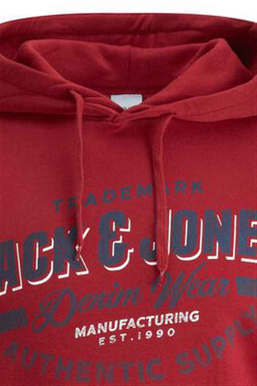 Hoodie Jack & Jones Plus Size rood