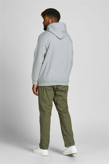 Jack & Jones hoodie Plus Size grijs met opdruk