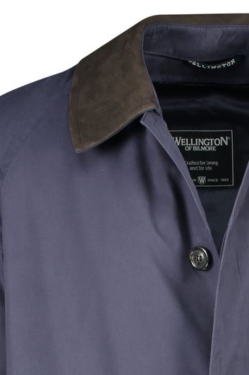 Lange jas Wellington of Bilmore donkerblauw Bonchester