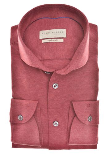 Overhemd John Miller robijn rood  Tailored Fit stretch