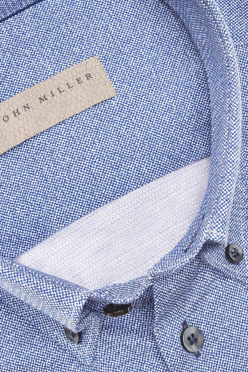 John Miller business overhemd Tailored Fit normale fit donkerblauw effen katoen