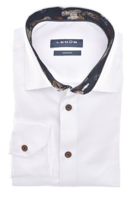 Ledub Ledub overhemd wit strijkvrij Modern Fit