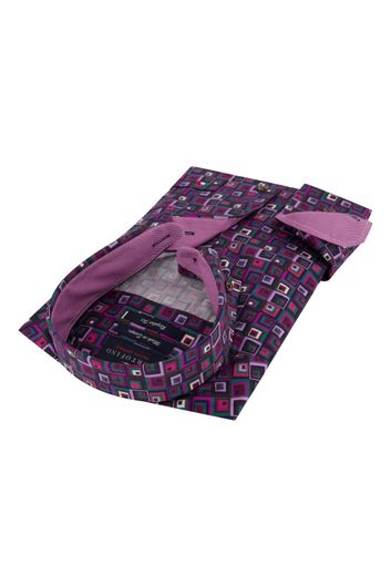 Portofino overhemd paars met print Regular Fit