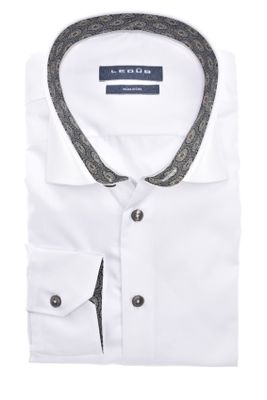 Ledub Ledub strijkvrij overhemd wit Modern Fit
