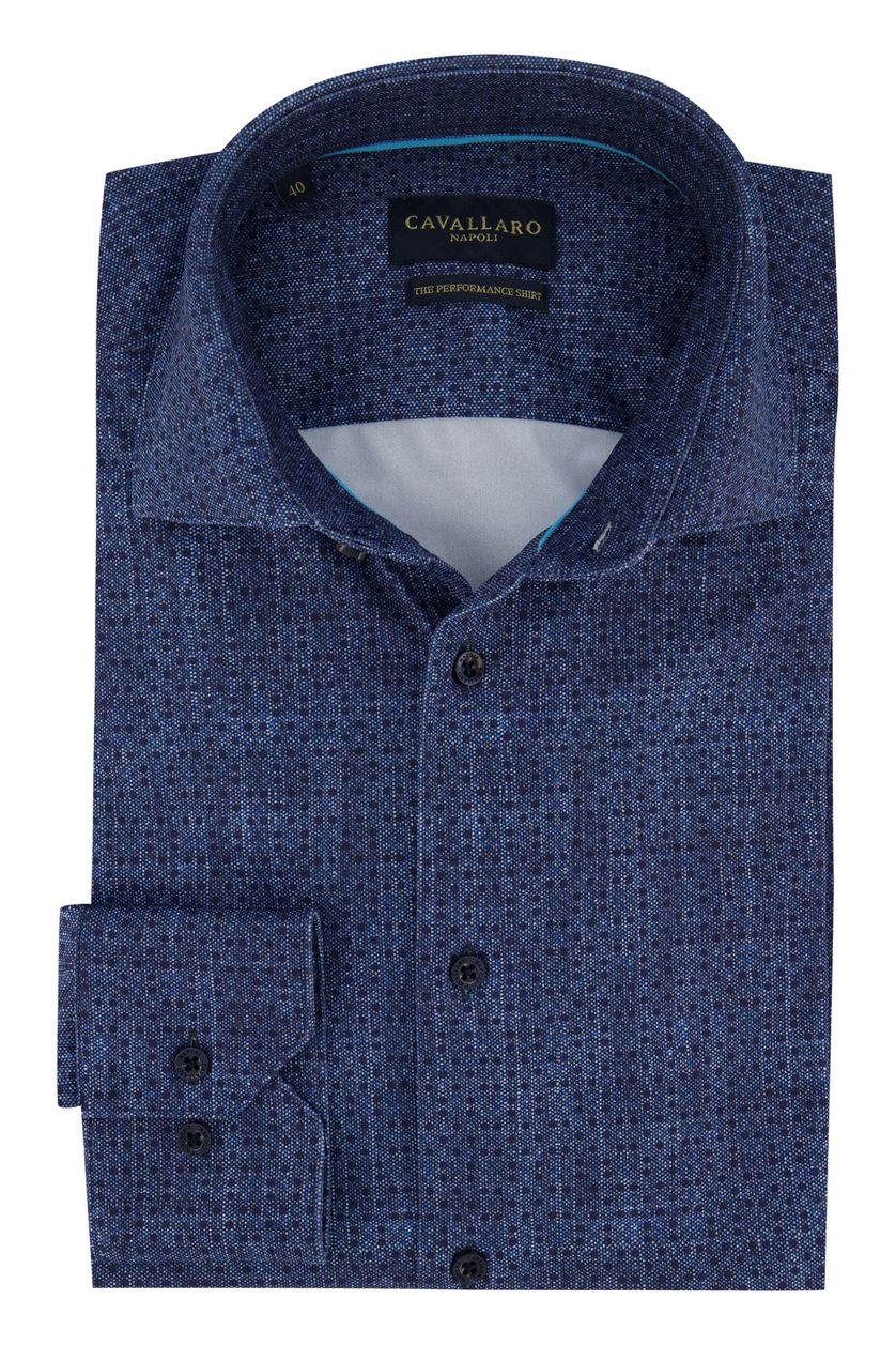 Cavallaro overhemd Danboro donkerblauw met print