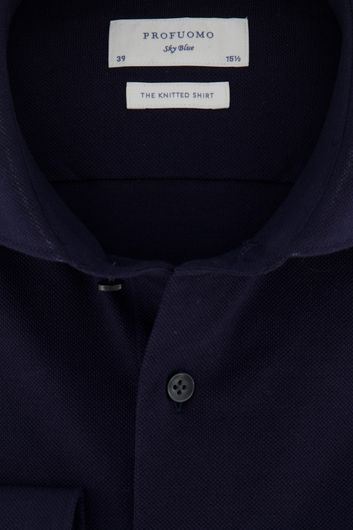 Profuomo overhemd navy knitted