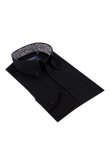 Zwart overhemd Ledub non iron Modern Fit