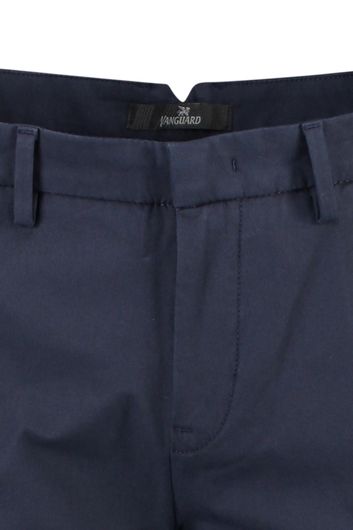 Vanguard katoenen broek donkerblauw uni zonder omslag