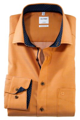 Olymp Olymp overhemd Luxor Comfort Fit oranje dessin