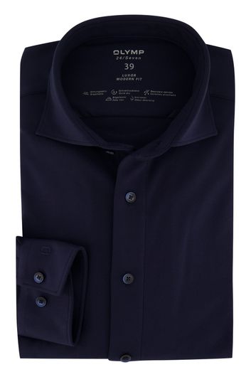 Olymp Modern Fit overhemd navy 24/Seven