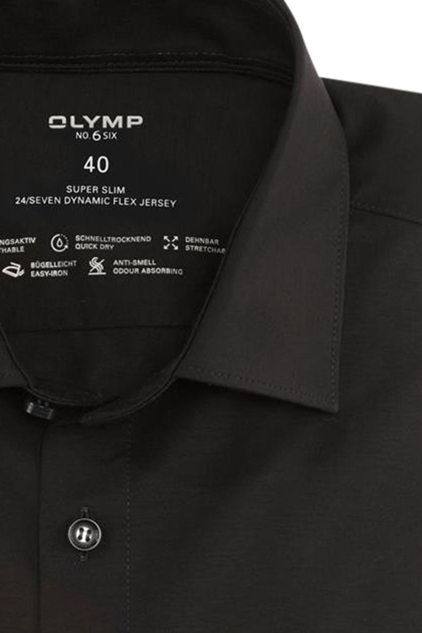 Zwart overhemd Olymp Super Slim