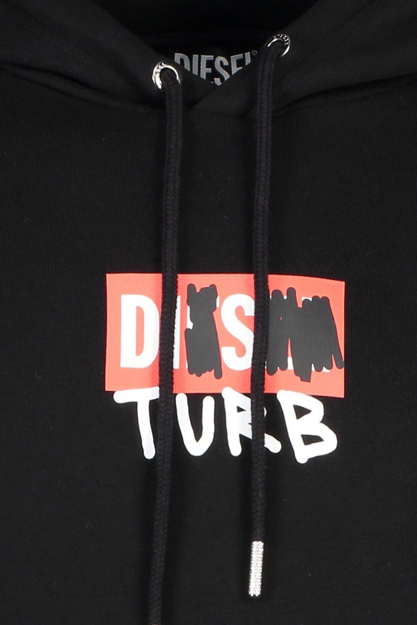 Diesel hoodie zwart met opdruk