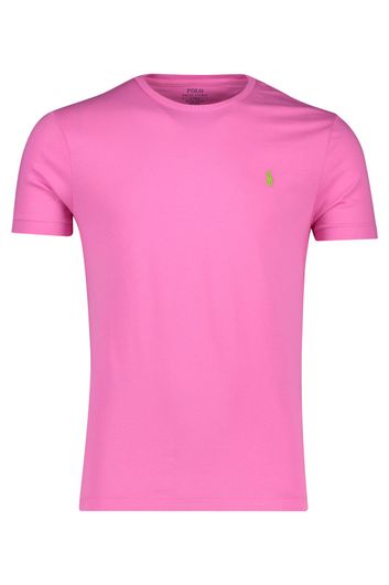 Ralph Lauren t-shirt Custom Slim Fit roze