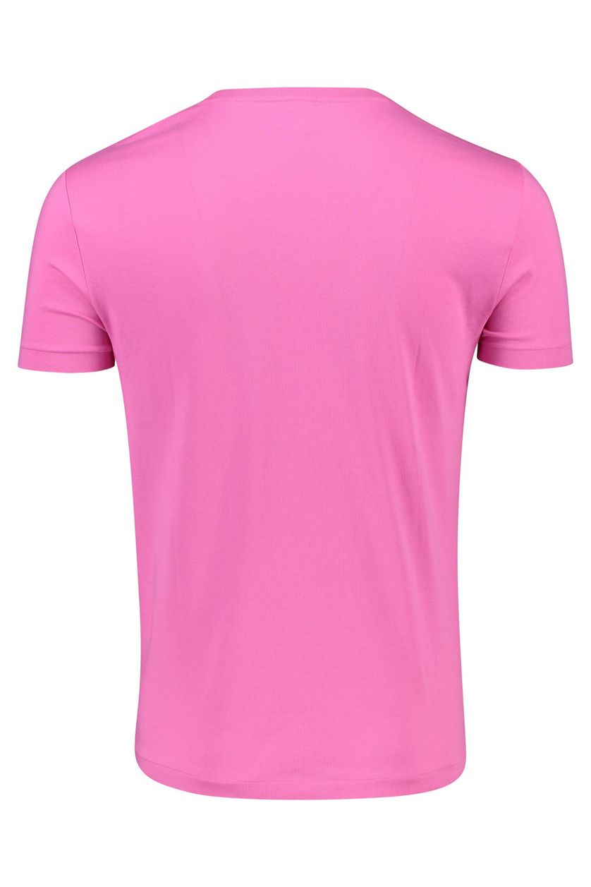 Roze t-shirt Ralph Lauren Custom Slim Fit