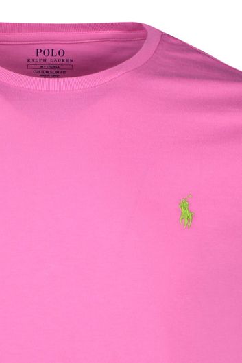 Ralph Lauren t-shirt Custom Slim Fit roze