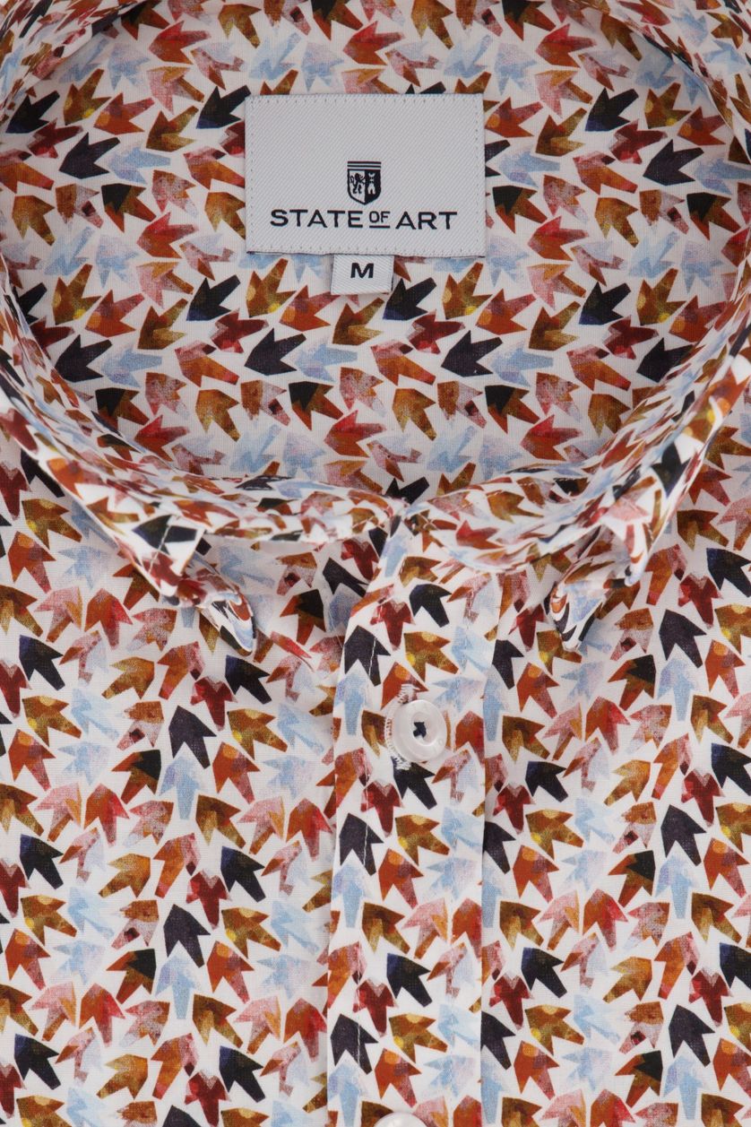 State of Art casual overhemd multicolor print katoen wijde fit
