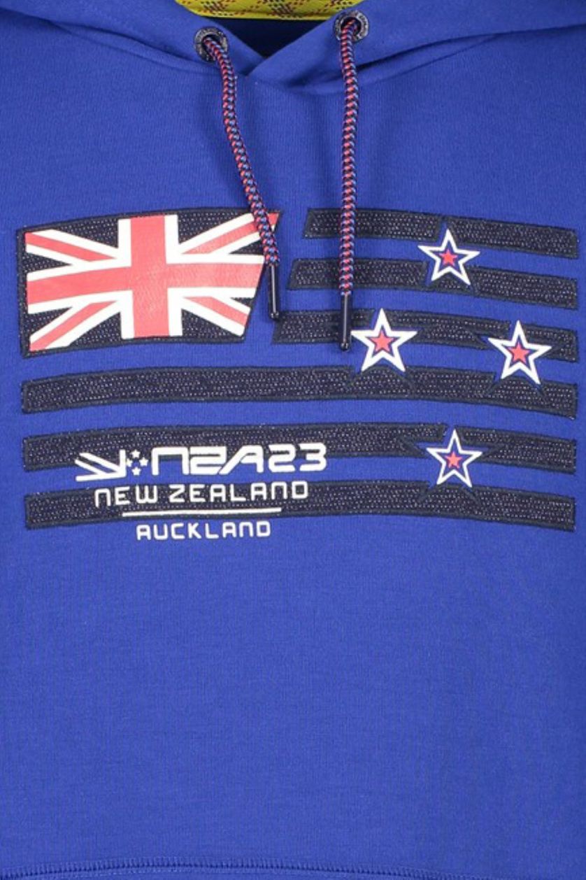 Trui New Zealand donkerblauw Kimihia capuchon