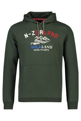 New Zealand Sweater NZA donkergroen met opdruk Wisely