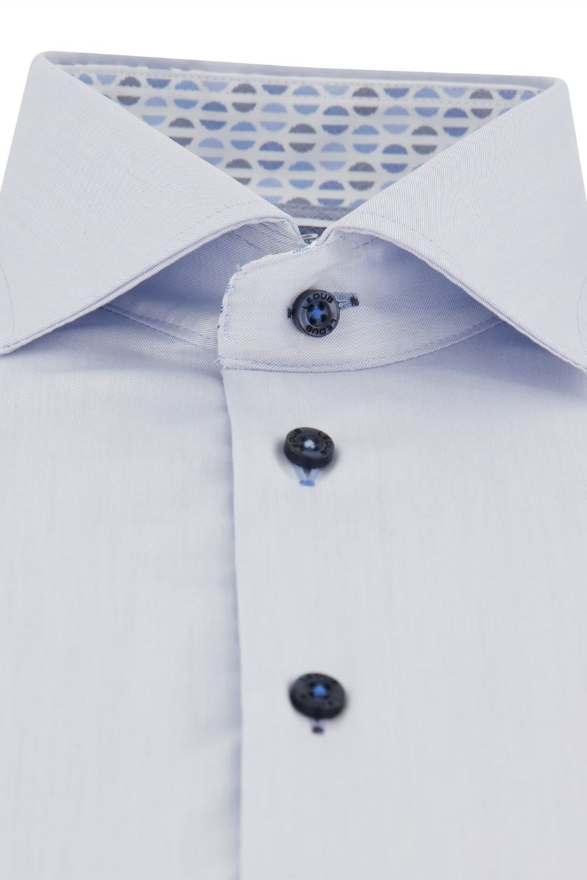 Ledub business overhemd Tailored Fit lichtblauw effen katoen slim fit