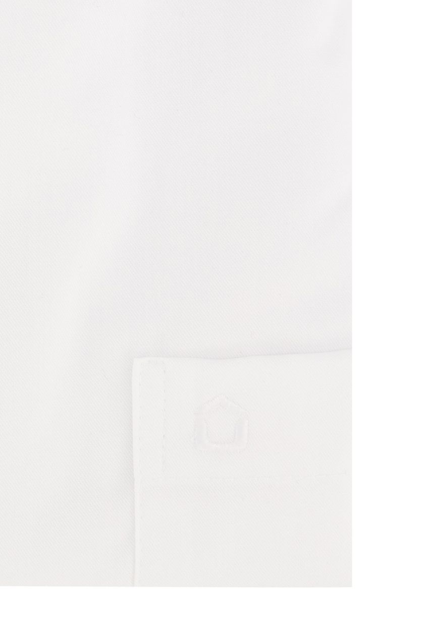 Ledub overhemd effen wit korte mouw Modern Fit