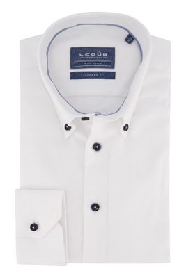 Ledub Ledub overhemd mouwlengte 7 Tailored Fit wit