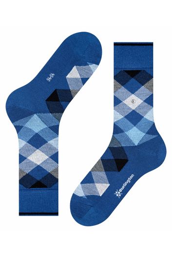 Burlington sokken blauwe ruit Newcastle