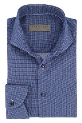 John Miller Overhemd John Miller Tailord Fit print donkerblauw