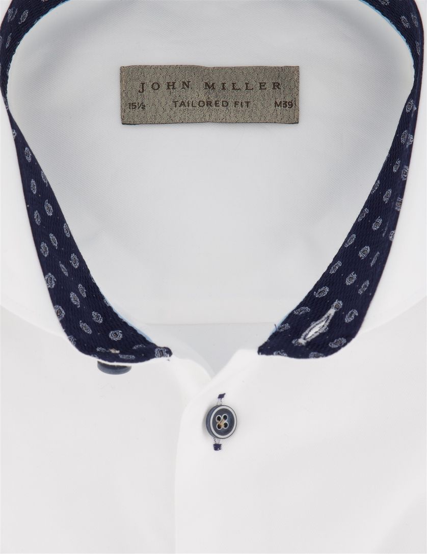 Overhemd John Miller wit Tailored Fit