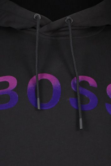 Zwarte hoodie Hugo Boss Wetry